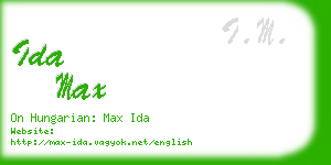 ida max business card